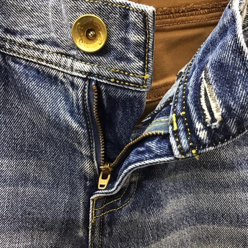 ロデオクラウンズ Rodeo Crowns パンツ デニム、ジーンズ 420ASR12-0310-15 dualパンツ S 無地 青 / ブルー / X 茶 / ブラウン /  レディース USED 古着 中古 10112470
