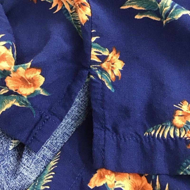 ナノユニバース nano・universe シャツ、ブラウス 半袖 半袖シャツ プリントシャツ ポケットシャツ M プリント 青 / ブルー /  メンズ USED 古着 中古 10132694