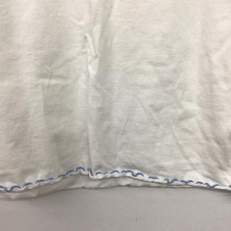 フリークスストア FREAK S STORE Tシャツ 半袖 1121248901381 配色メロー ロゴフレンチスリーブTシャツ FREE ロゴ、文字 X プリント 白 / ホワイト /  レディース USED 古着 中古 10141563