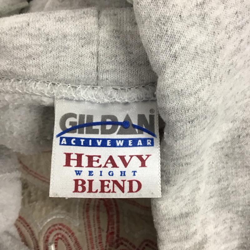 ギルダン GILDAN パーカー 長袖 L ロゴ、文字 灰 / グレー /  メンズ USED 古着 中古 10123274