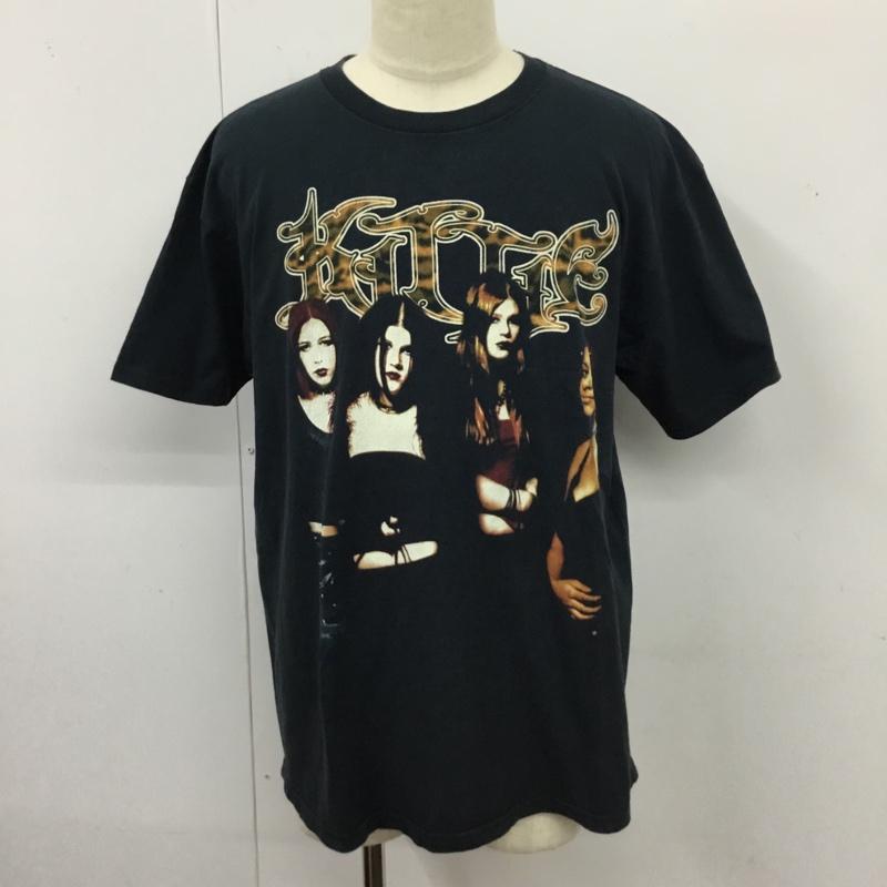 古着 USED Tシャツ 半袖 半袖カットソー プリントTシャツ クルーネックカットソー バンドTシャツ kittie XL プリント 黒 / ブラック /  メンズ USED 古着 中古 10120808