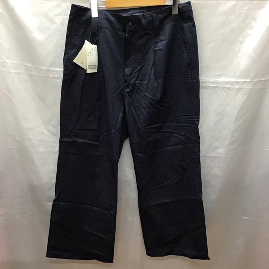 レリューム relume パンツ スラックス カジュアルパンツ ワークパンツ ワイドパンツ センタータックパンツ L 無地 紺 / ネイビー /  メンズ USED 古着 中古 10113899