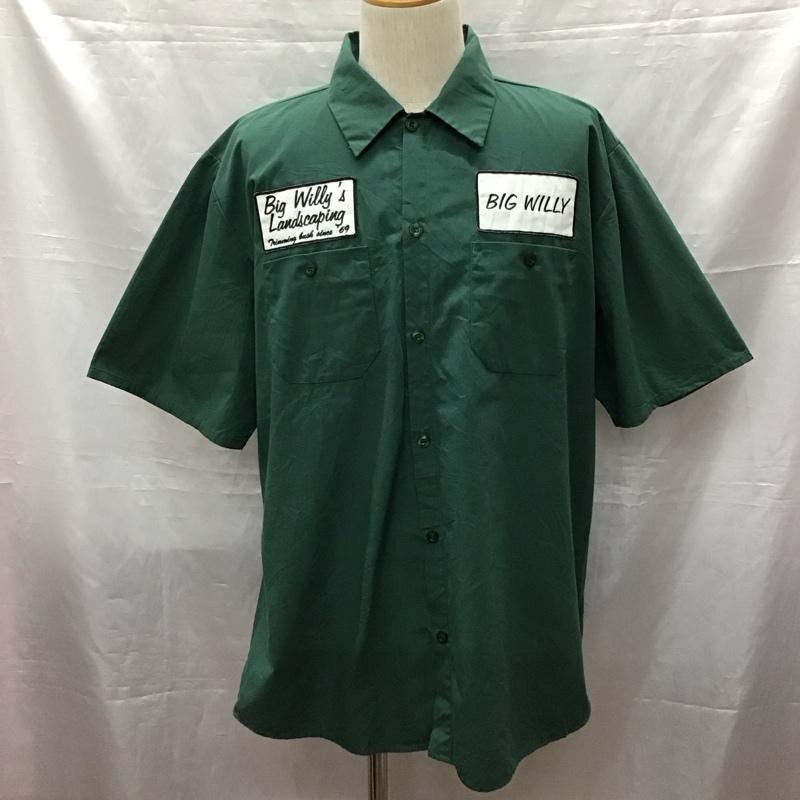 古着 USED シャツ、ブラウス 半袖 半袖シャツ カラーシャツ 半袖カットソー spirithalloween XL ロゴ、文字 緑 / グリーン /  メンズ USED 古着 中古 10116206