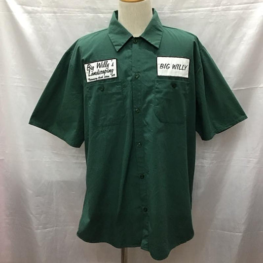 古着 USED シャツ、ブラウス 半袖 半袖シャツ カラーシャツ 半袖カットソー spirithalloween XL ロゴ、文字 緑 / グリーン /  メンズ USED 古着 中古 10116206