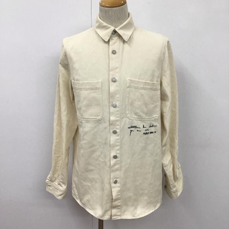 ザラ ZARA シャツ、ブラウス 長袖 長袖シャツ カラーシャツ プリントシャツカットソー アウター S プリント オフホワイト / オフホワイト /  メンズ USED 古着 中古 10107232