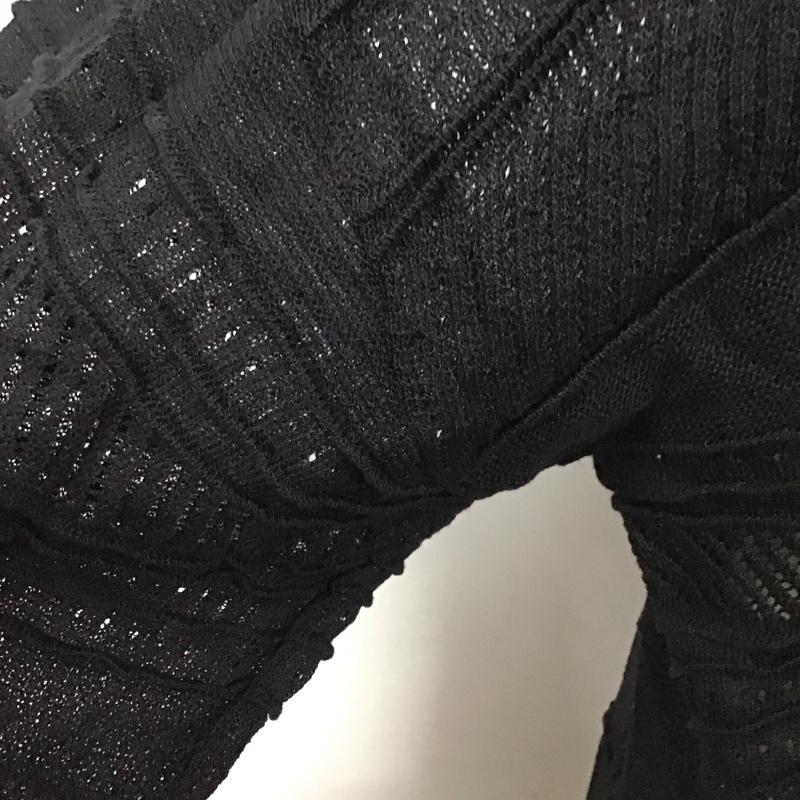 アズールバイマウジー AZUL BY MOUSSY カーディガン 長袖 250ESB70-573E SHADOWBORDERKNITCARDIGAN 長袖カーディガン FREE 総柄 黒 / ブラック /  レディース USED 古着 中古 10120416