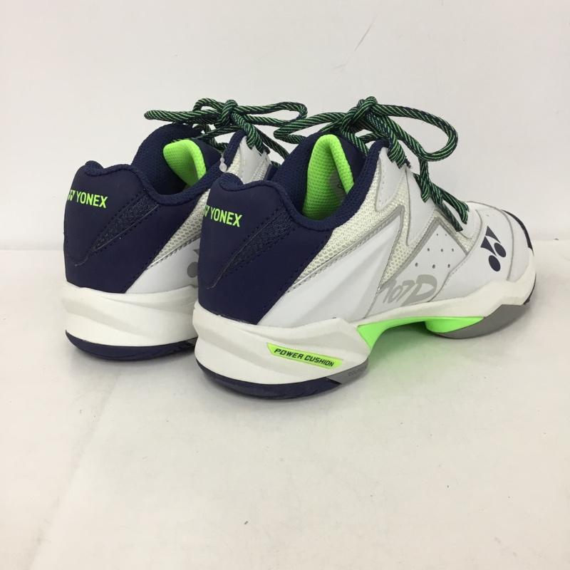 ヨネックス YONEX スニーカー スニーカー SHT107D テニスシューズ パワークッション 107D 22.5cm 箱有 22.5cm ロゴ、文字 白 / ホワイト / X 紺 / ネイビー / X 薄緑 / ライトグリーン /  レディース USED 古着 中古 10147967