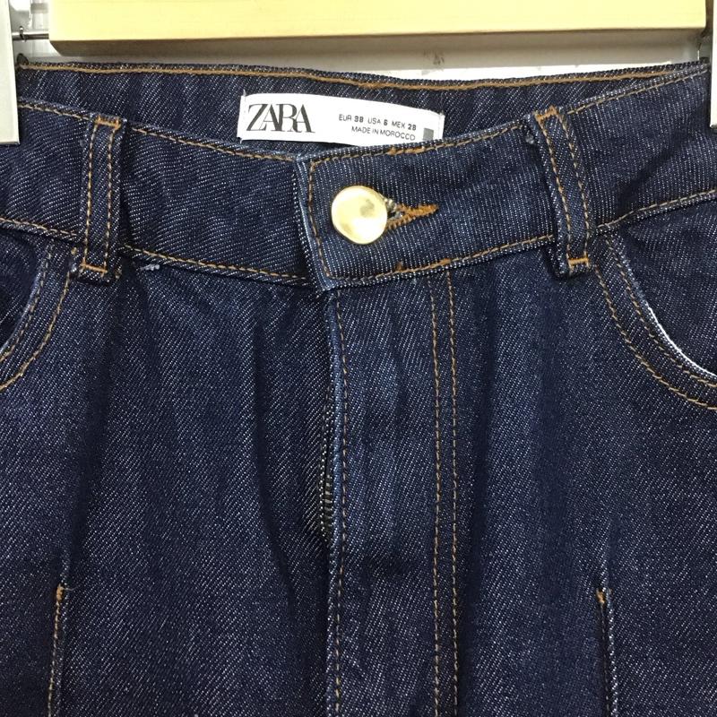 ザラ ZARA パンツ デニム、ジーンズ 4406 059 405 ワイドパンツ 無地 インディゴ / インディゴ /  レディース USED 古着 中古 10108094