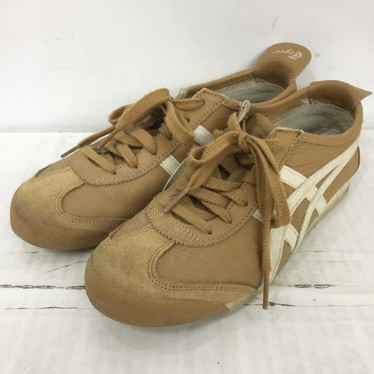 オニツカタイガー ONITSUKA TIGER スニーカー スニーカー 1183A201 MEXICO 66 レザー 23.5cm 23.5cm ロゴ、文字 ベージュ / ベージュ /  レディース USED 古着 中古 10124214