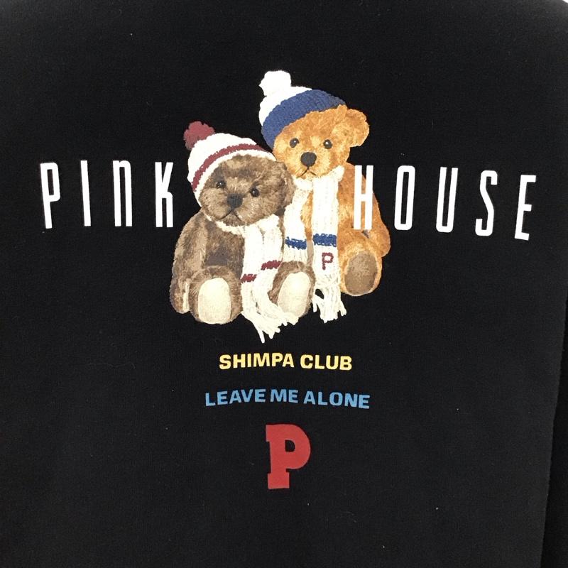 ピンクハウス PINK HOUSE ジャケット、上着 ジャンパー、ブルゾン ジップアップパーカー 長袖パーカー フード付きパーカー 裏地ボア L ロゴ、文字 黒 / ブラック /  メンズ USED 古着 中古 10114953
