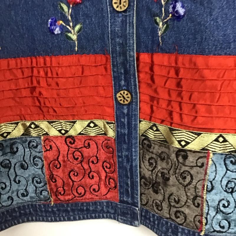 古着 USED シャツ、ブラウス 長袖 デニムシャツ 長袖シャツ 刺繍シャツ L 刺繍 インディゴ / インディゴ /  メンズ USED 古着 中古 10146091