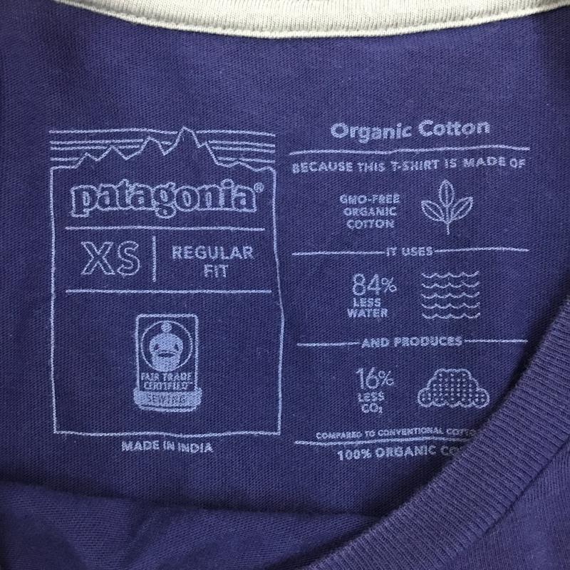 パタゴニア patagonia Tシャツ 半袖 38526SP20 オーガニックコットン XS ロゴ、文字 紺 / ネイビー /  メンズ USED 古着 中古 10117198