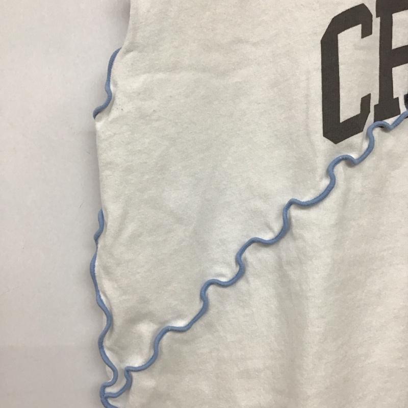 フリークスストア FREAK S STORE Tシャツ 半袖 1121248901381 配色メロー ロゴフレンチスリーブTシャツ FREE ロゴ、文字 X プリント 白 / ホワイト /  レディース USED 古着 中古 10141563