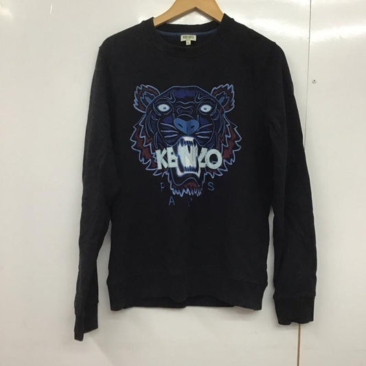 ケンゾー KENZO トレーナー 長袖 F665SW0014XJ スウェット タイガー刺繍 裏毛 S ロゴ、文字 黒 / ブラック /  メンズ USED 古着 中古 10144013