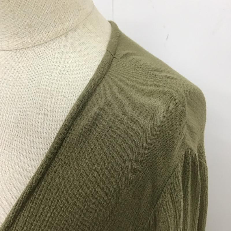 アズールバイマウジー AZUL BY MOUSSY ワンピース ロングスカート 250ASS30-A001 レーヨン楊柳ワンピガウン M 無地 カーキ / カーキ /  レディース USED 古着 中古 10116776