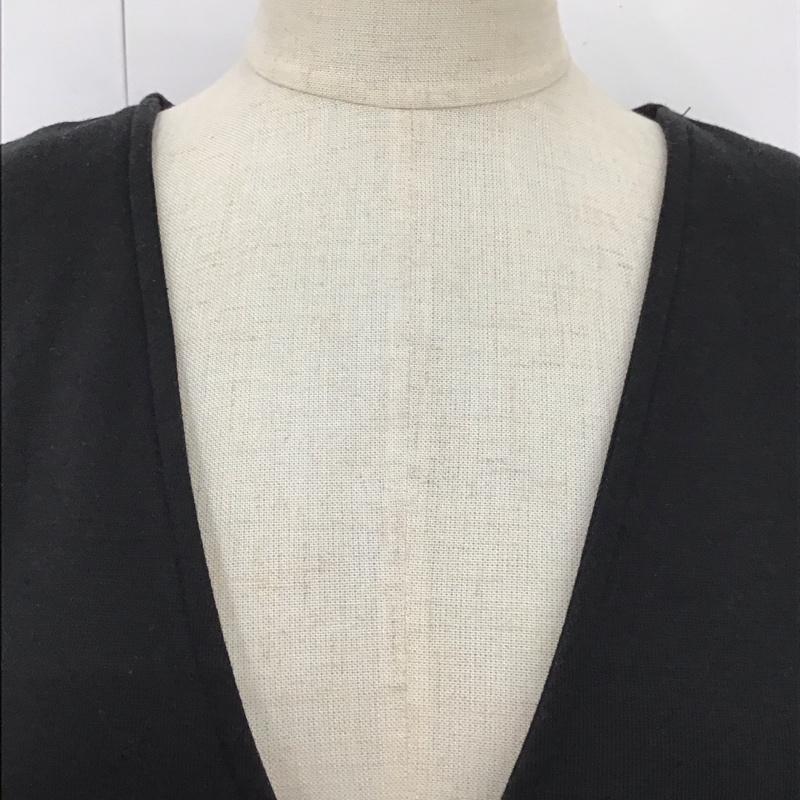 ショコラ フィネ ローブ chocol raffine robe ワンピース ロングスカート ノースリーブロングワンピース フレアスカートワンピース 無地 黒 / ブラック /  レディース USED 古着 中古 10116327