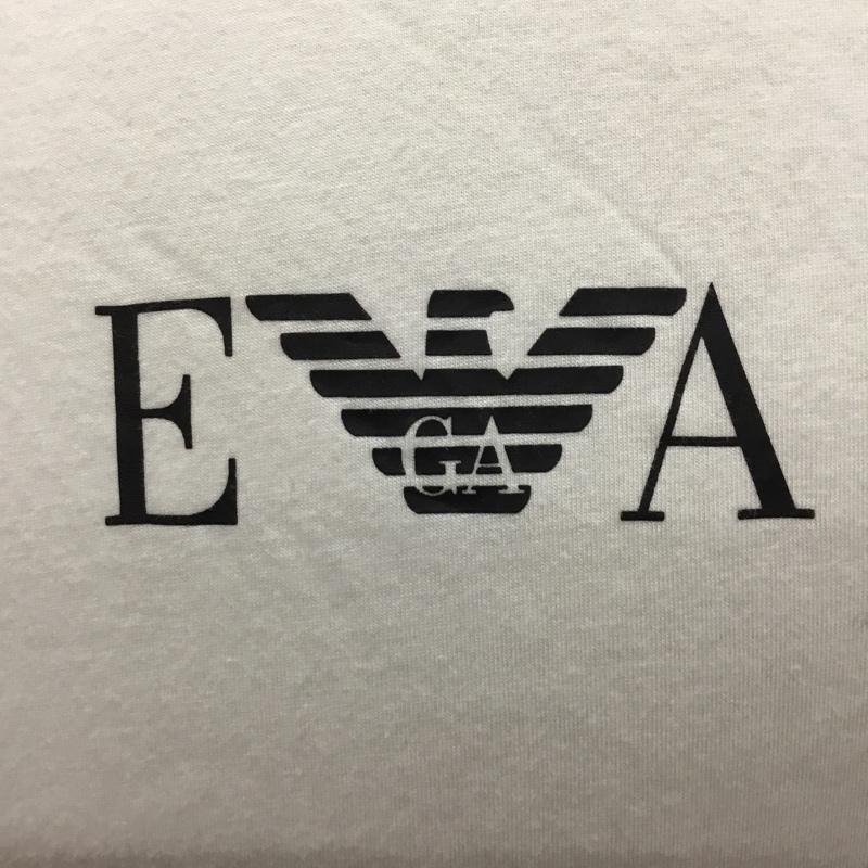 エンポリオアルマーニ EMPORIO ARMANI Tシャツ 半袖 半袖カットソー プリントTシャツ クルーネックカットソー S ロゴ、文字 白 / ホワイト /  メンズ USED 古着 中古 10116919