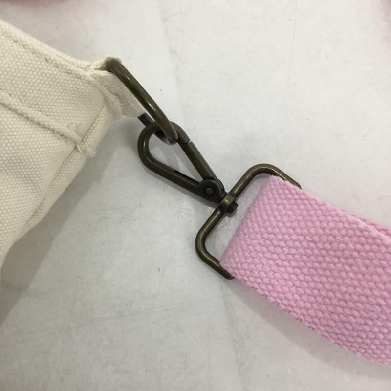 ポロラルフローレン POLO RALPH LAUREN トートバッグ トートバッグ 9AR023-W2Q-322 ショルダー 2WAY コットン ワンポイント 桃 / ピンク / X アイボリー / アイボリー /  レディース USED 古着 中古 10142096