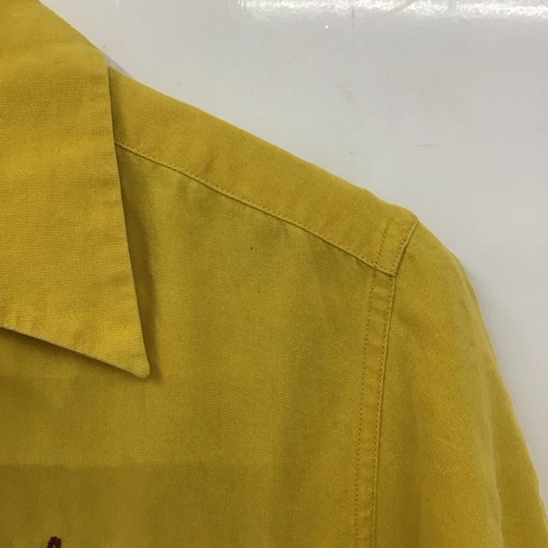 ギルティーパーティーズ GUILTYPARTIES シャツ、ブラウス 半袖 ワコマリア M ロゴ、文字 X 刺繍 黄 / イエロー /  メンズ USED 古着 中古 10129996
