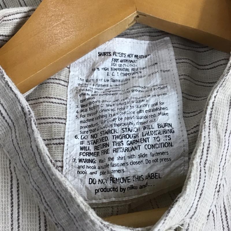 ニコアンド niko and... シャツ、ブラウス 長袖 NKN36642SM バンドカラー FREE ストライプ ベージュ / ベージュ /  レディース USED 古着 中古 10131100