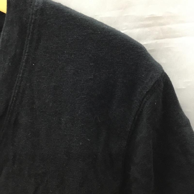 グローバルワーク GLOBAL WORK カーディガン 半袖 GW021418TB Vネック コットン M 無地 黒 / ブラック /  メンズ USED 古着 中古 10119310