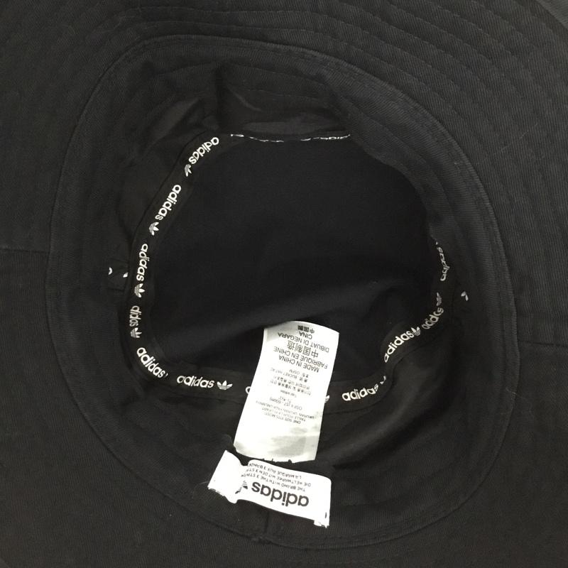 アディダス adidas 帽子 ハット BK7345 トレフォイル バケットハット FREE ロゴ、文字 黒 / ブラック /  メンズ USED 古着 中古 10148879
