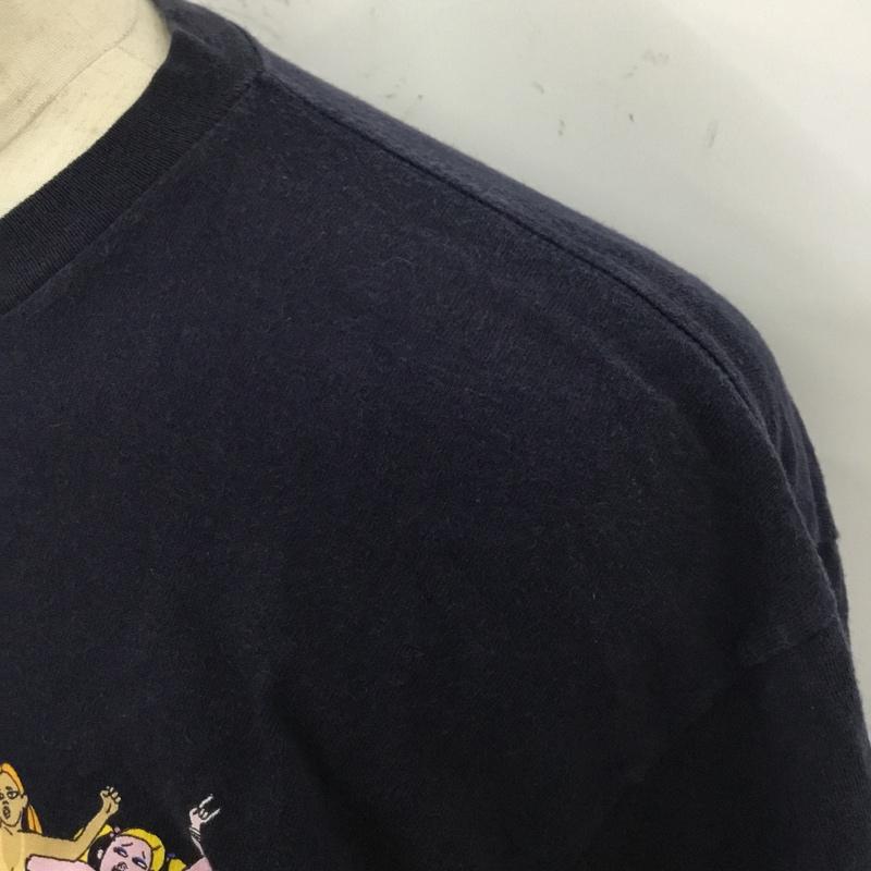 シュプリーム Supreme Tシャツ 半袖 04SS Todd James Reas イラスト 女の子 L プリント 紺 / ネイビー /  メンズ USED 古着 中古 10119785