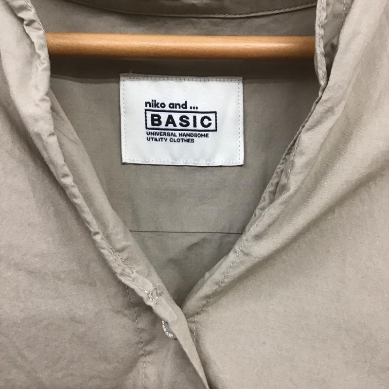 ニコアンド niko and... シャツ、ブラウス 長袖 無地 茶 / ブラウン /  レディース USED 古着 中古 10140403