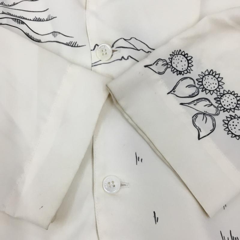 マリーンセル MARINE SERRE シャツ、ブラウス 長袖 長袖シャツ カラーシャツ 長袖カットソー プリントシャツ XS プリント オフホワイト / オフホワイト /  メンズ USED 古着 中古 10111920