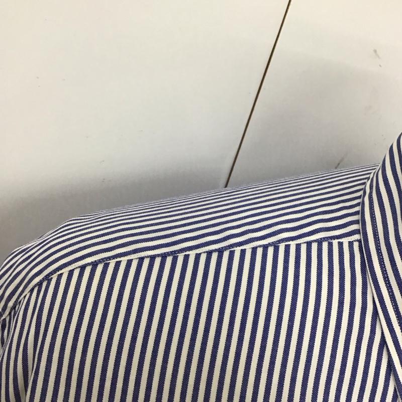 ラルフローレン RALPHLAUREN シャツ、ブラウス 長袖 ボタンダウンシャツ ストライプ 白 / ホワイト / X 青 / ブルー /  メンズ USED 古着 中古 10123340