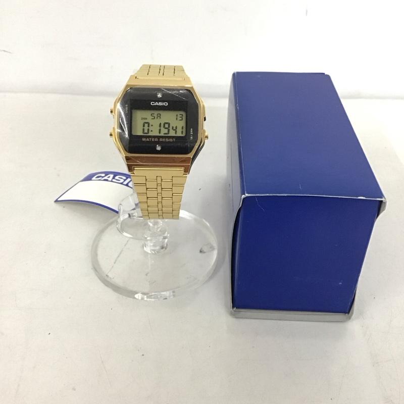 カシオ CASIO 腕時計 デジタル A159WGED-1 スタンダード 無地 金 / ゴールド /  メンズ USED 古着 中古 10144757