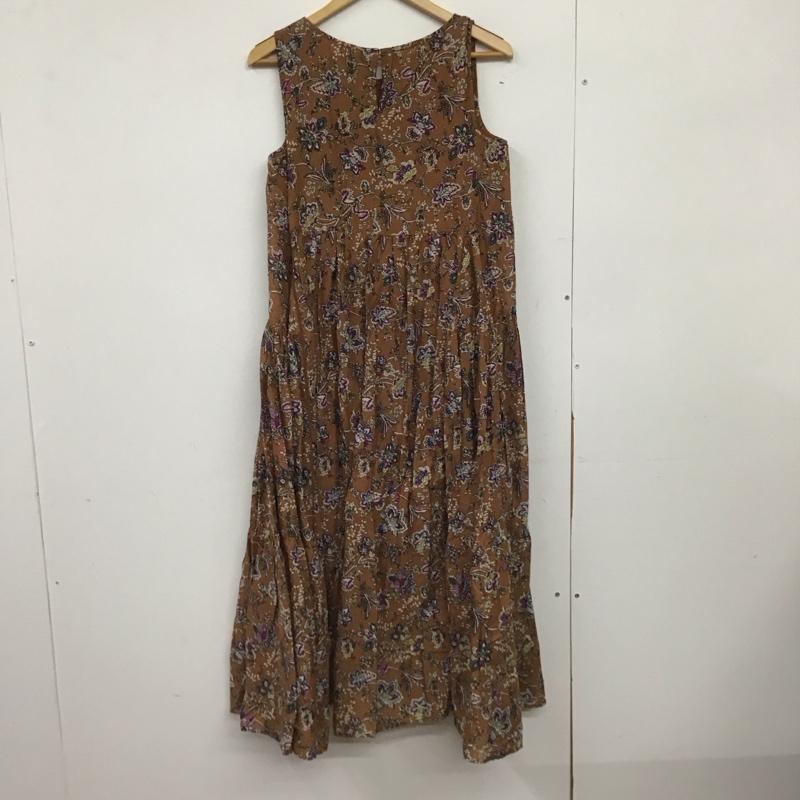 ニコアンド niko and... ワンピース ロングスカート 総柄 茶 / ブラウン /  レディース USED 古着 中古 10150648