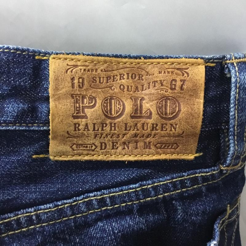 ポロラルフローレン POLO RALPH LAUREN パンツ デニム、ジーンズ 41381 W33 L32 33インチ ダメージ加工 インディゴ / インディゴ /  メンズ USED 古着 中古 10111391