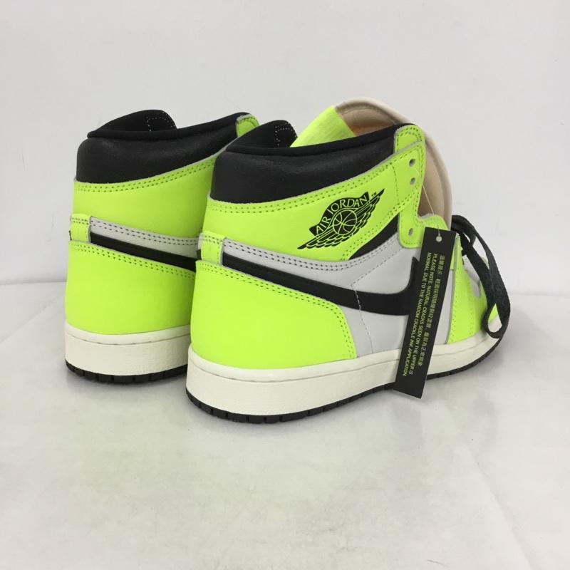 ナイキ NIKE スニーカー スニーカー 555088 702 AIR JORDAN 1 RETRO HIGH OG 27cm 箱有 27.0cm ロゴ、文字 白 / ホワイト / X 黒 / ブラック / X 黄 / イエロー /  メンズ USED 古着 中古 10145880