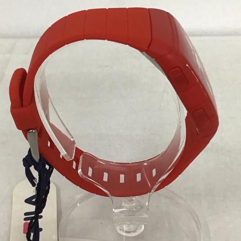 フィラ FILA 腕時計 デジタル 38-105-002 ロゴ、文字 赤 / レッド /  レディース USED 古着 中古 10135262