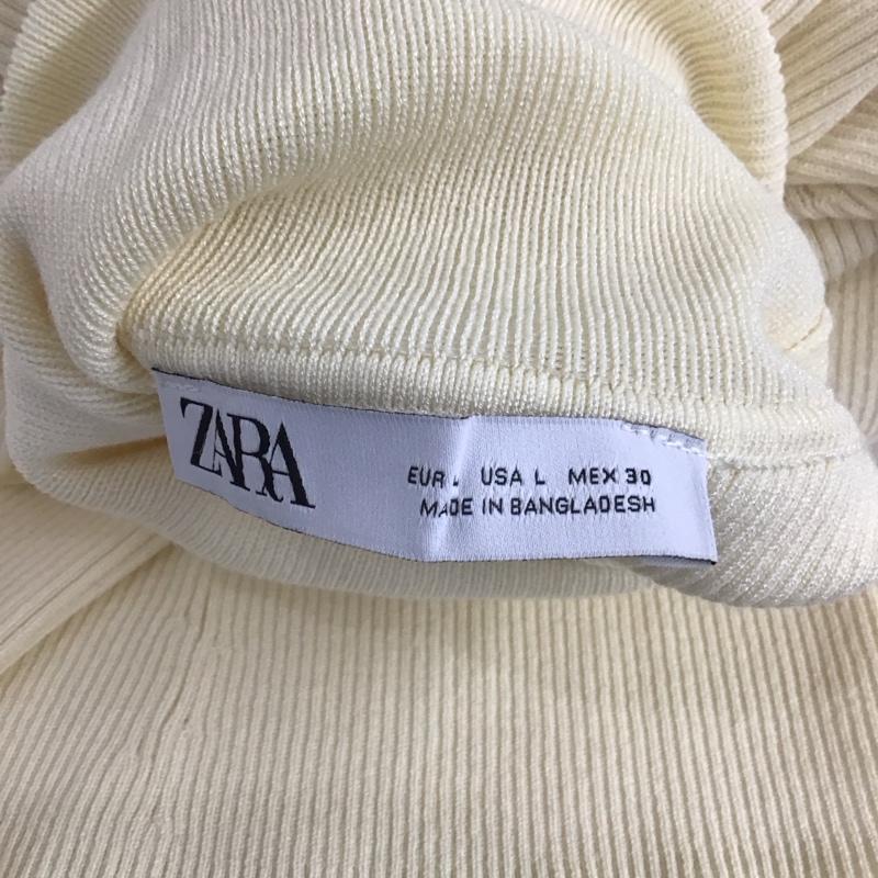 ザラ ZARA ワンピース ロングスカート 3519 003 733 タートルネック リブ L 無地 オフホワイト / オフホワイト /  レディース USED 古着 中古 10109410