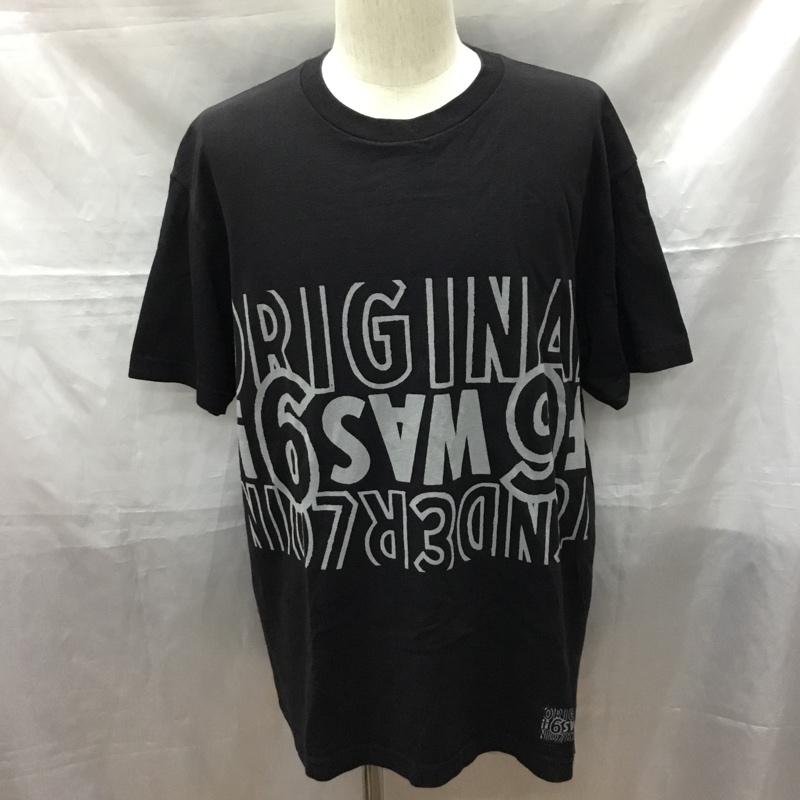 テンダーロイン TENDERLOIN Tシャツ 半袖 半袖カットソー プリントTシャツ クルーネックカットソー L ロゴ、文字 黒 / ブラック /  メンズ USED 古着 中古 10115199