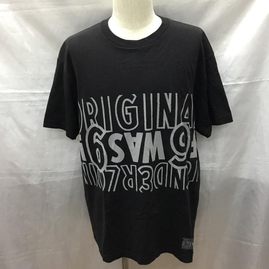 テンダーロイン TENDERLOIN Tシャツ 半袖 半袖カットソー プリントTシャツ クルーネックカットソー L ロゴ、文字 黒 / ブラック /  メンズ USED 古着 中古 10115199