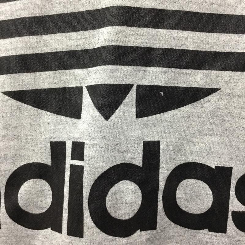 アディダス adidas パーカー 長袖 長袖 L ロゴ、文字 灰 / グレー /  メンズ USED 古着 中古 10121638