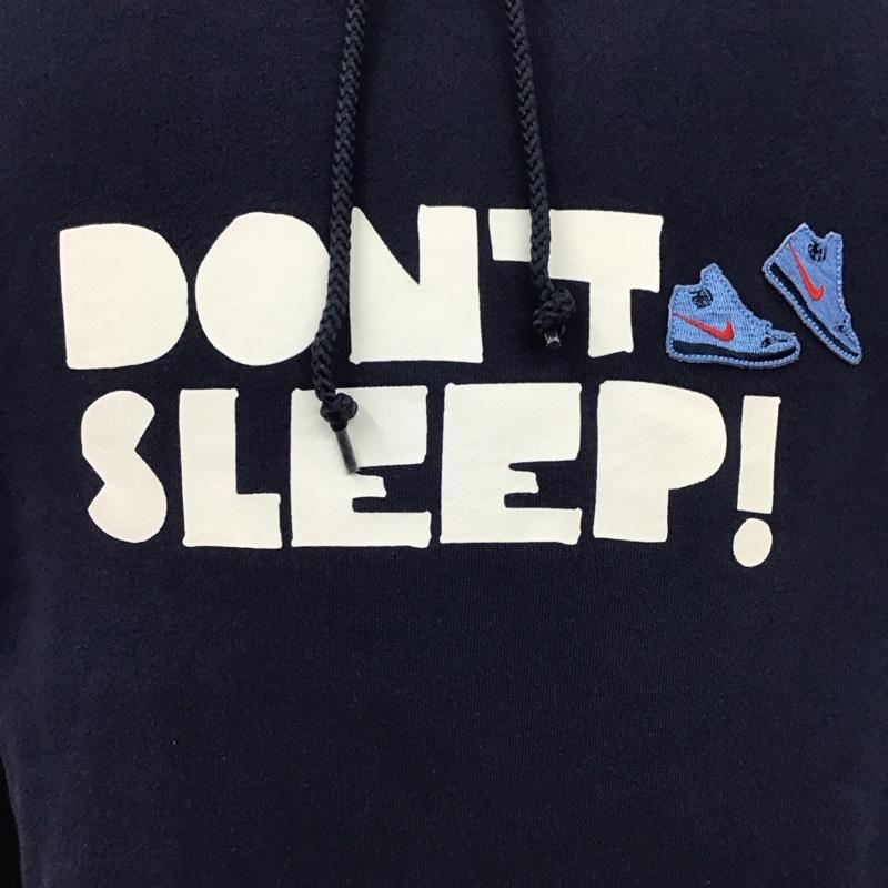 ナイキ NIKE パーカー 長袖 プルオーバー スウェット M ロゴ、文字 紺 / ネイビー /  メンズ USED 古着 中古 10119636
