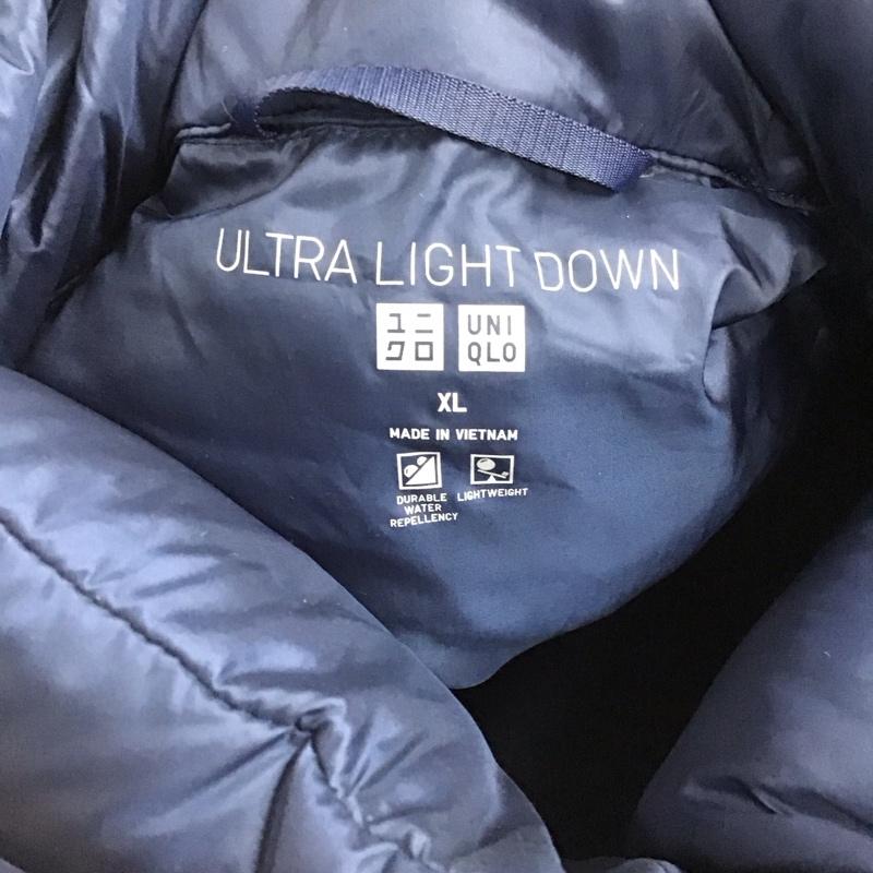 ユニクロ UNIQLO ジャケット、上着 ダウンジャケット 311-422225 ウルトラライトダウンボリュームジャケット XL 無地 紺 / ネイビー /  メンズ USED 古着 中古 10121292