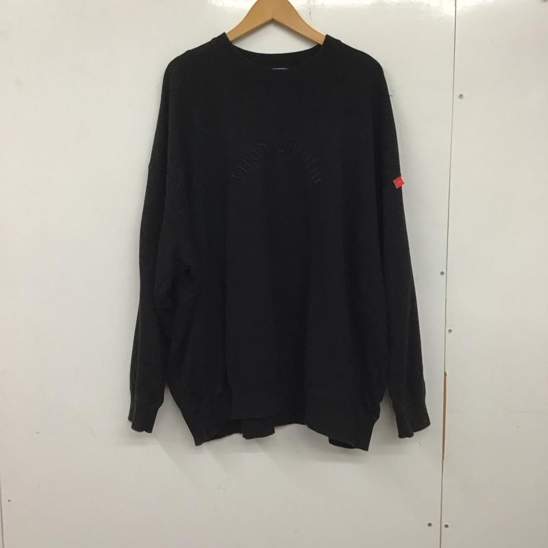 ヘッドグーニー HEADGOONIE トレーナー 長袖 長袖トレーナー スウェット クルーネック プルオーバー ロゴ、文字 黒 / ブラック /  メンズ USED 古着 中古 10137526