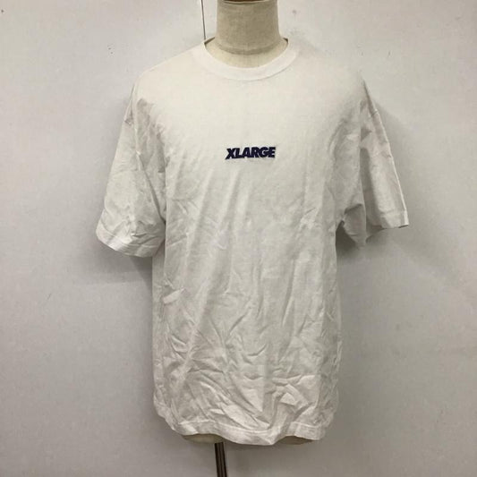 エクストララージ XLARGE Tシャツ 半袖 半袖カットソー プリントTシャツ クルーネックカットソー XL ロゴ、文字 白 / ホワイト /  メンズ USED 古着 中古 10126096