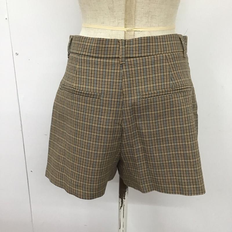 ザラ ZARA パンツ ショートパンツ 4661 271 050 S チェック ベージュ / ベージュ / X 黒 / ブラック / X 水色 / ライトブルー /  レディース USED 古着 中古 10113007
