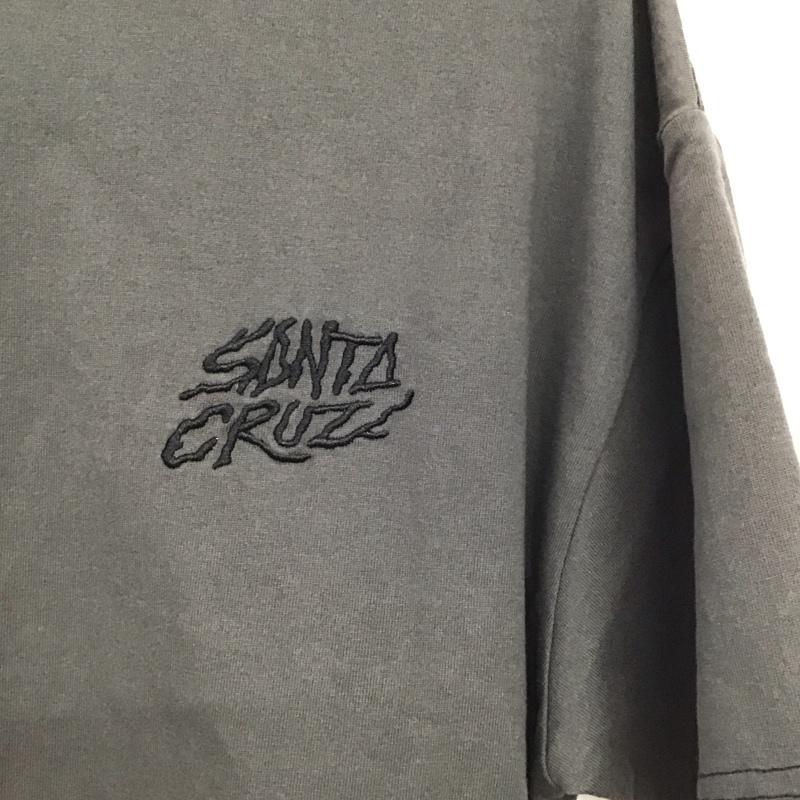 サンタクルーズ SANTA CRUZ Tシャツ 半袖 半袖カットソー プリントTシャツ クルーネックカットソー S ロゴ、文字 ダークグレー / ダークグレー /  メンズ USED 古着 中古 10147057