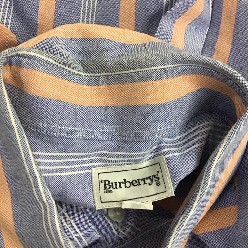 バーバリーズ BURBERRYS シャツ、ブラウス 半袖 半袖シャツ カラーシャツ 半袖カットソー ストライプシャツ L ストライプ マルチカラー / マルチカラー /  メンズ USED 古着 中古 10123778