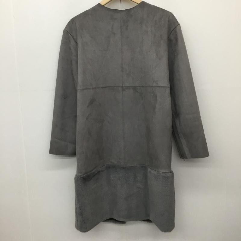 ザラ ZARA コート 毛皮、ファー S 無地 灰 / グレー /  レディース USED 古着 中古 10140880