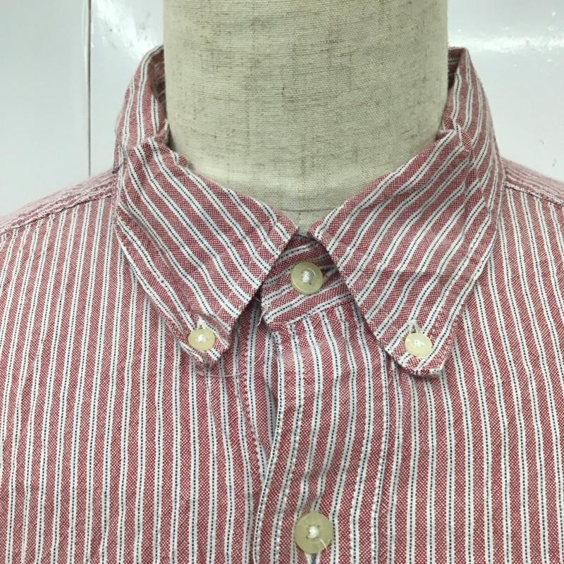チャップス CHAPS シャツ、ブラウス 長袖 長袖シャツ カラーシャツ ポケットシャツ 長袖カットソー ストライプシャツ XL ストライプ 赤 / レッド /  メンズ USED 古着 中古 10118278