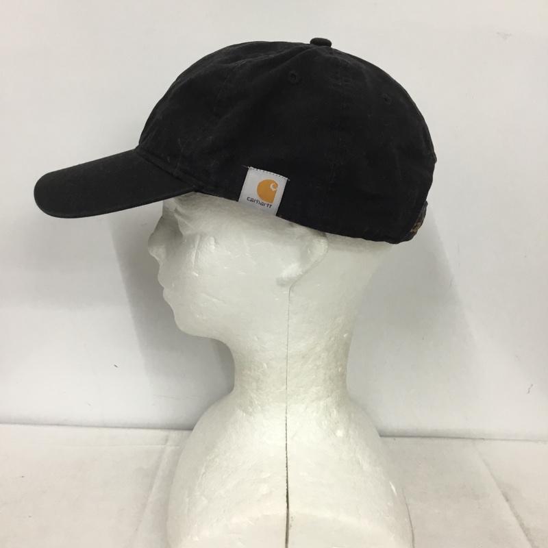 カーハート Carhartt 帽子 キャップ 103938 001 Cotton Canvas Cap ロゴ、文字 黒 / ブラック /  メンズ USED 古着 中古 10147140
