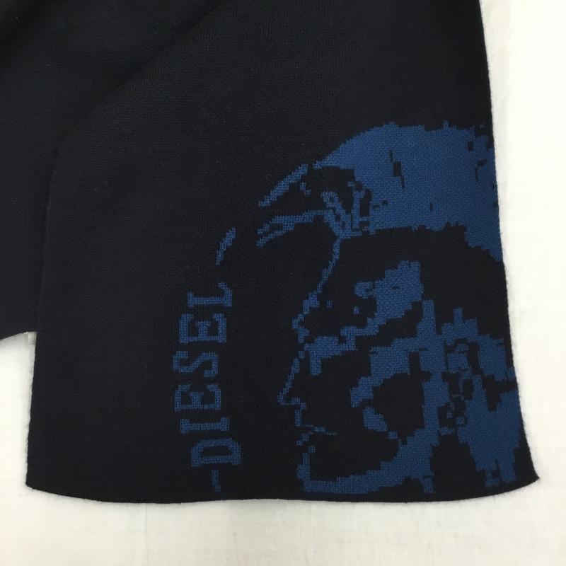 ディーゼル DIESEL マフラー マフラー ロゴ、文字 黒 / ブラック / X 青 / ブルー /  メンズ USED 古着 中古 10139993
